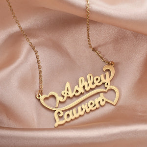 Personalized Double Plated Name Necklace for Women