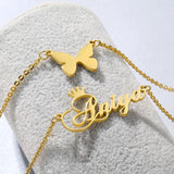 Personalized Double Layer Names Necklaces for Couples