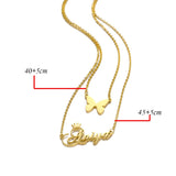 Personalized Double Layer Names Necklaces for Couples