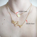 Double Layered Name Necklace For Women Personalized Pendant Necklace