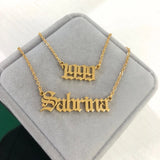 Double Layered Name Necklace For Women Personalized Pendant Necklace