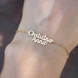 Double Name Bracelet Rose Personalized Any Font Letters Couple Bracelets