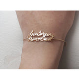 Double Name Bracelet Rose Personalized Any Font Letters Couple Bracelets