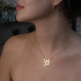Personalized Double Name Couple Necklace Stainless Steel Jewelry