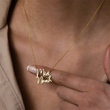 Personalized Double Name Couple Necklace Stainless Steel Jewelry