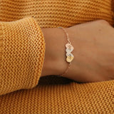 Custom Name Heart Bracelet, Intial Charm, Birthday Gift