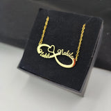 Custom Double Name Infinity Necklace Personalized Stainless Steel Pendant