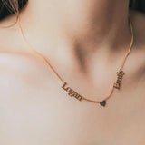Double Name Necklace Clavicle Chain Couples Personalized Name Necklace