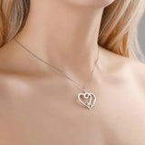 Personalized Double Name Necklace Heart Stainless Steel Choker
