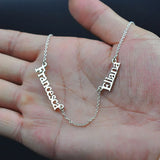 Double Name Necklaces For Women Personalized Chian Choker Necklace BFF