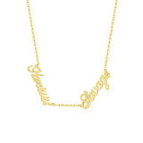 Double Name Necklaces For Women Personalized Chian Choker Necklace BFF