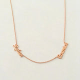 Double Name Necklaces For Women Personalized Chian Choker Necklace BFF