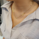 Double Name Necklace Stainless Steel Personalized Letter Pendant