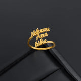 Custom Double Name Ring For Men Women Family Ring Personalized Jewelry