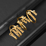 Custom Double Name Ring For Men Women Family Ring Personalized Jewelry