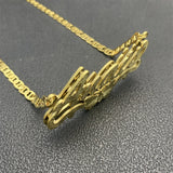 Butterfly Nameplate Necklace Personalized Stainless Steel 3D Name Pendant