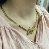 Butterfly Nameplate Necklace Personalized Stainless Steel 3D Name Pendant