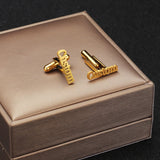 Personalized Double Names Cufflinks Letter Numbers Cufflink for Men