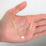 Double Names Necklace Stainless Steel O-chain