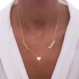 Double Names Necklace Stainless Steel O-chain