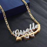 Double Plated Cupid's Love Name Necklace For Women Stainless Steel Name Pendant