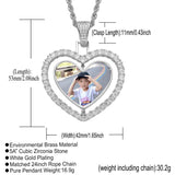 Double Side Rotating Heart Necklace Personalized Family Memory Jewelry