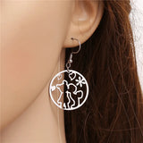Personalized Stainless Steel Graffiti Earring - Your Logo - Women Charm Bridesma