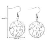 Personalized Stainless Steel Graffiti Earring - Your Logo - Women Charm Bridesma
