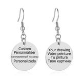 Personalized Graffiti Earring Stainless Steel Charm Jewelry