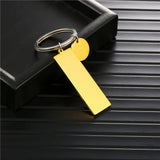 Personalized Engraved Drive Safe Keychain Men Women Stainless Steel Key Ring