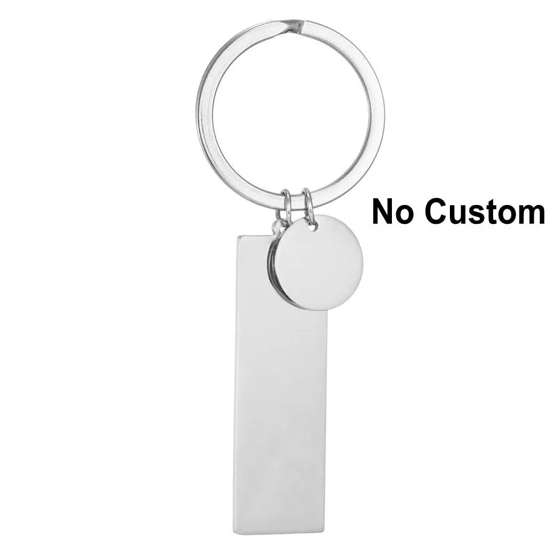 Personalized Engraved Drive Safe Keychain Men Women Stainless Steel Key Ring