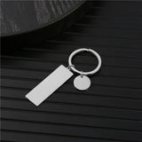 Personalized Engraved Drive Safe Keychain Men Women Stainless Steel Key Ring