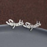 Stainless Steel Stud Earrings Gift Personalized Earrings Letters Eardrop