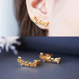 Stainless Steel Stud Earrings Gift Personalized Earrings Letters Eardrop