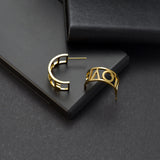 Personalized Stainless Steel Hollow Out Letters Earrings