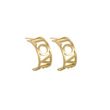 Personalized Stainless Steel Hollow Out Letters Earrings