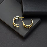 Personalized Stainless Steel Hollow Out Letters Earrings