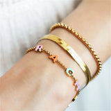 Enamel Name Bracelet Personalized Letter Bracelet Stainless Steel Jewelry