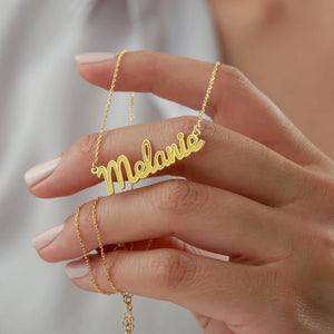 Enamel Name Necklace Personalized Letter Pendant Colorful Dainty Jewelry