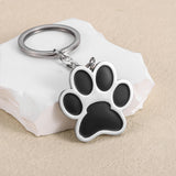 Personalised Enamel Paw Print Keychain Colorful Animal Claw Foot Keyring