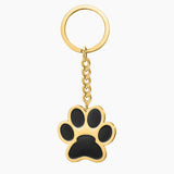 Personalised Enamel Paw Print Keychain Colorful Animal Claw Foot Keyring
