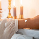 Personalized Engrav Date Bracelet A-Z 26 Letter Women