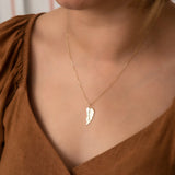 Personalized Angel Wing Name Necklace, Stainless Steel Memorial Jewelry