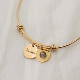 Personalized Handwriting Bangle Bracelet Fingerprint Jewelry Gift