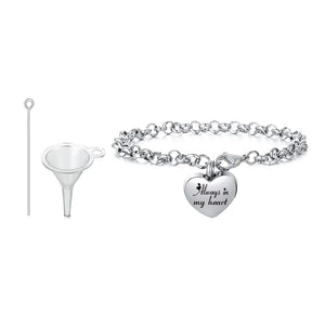 Heart Bracelet Cremation for Ashes Memorial Urn Women Pet Gift