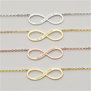 Infinite Symbol Names Necklace for Women - Personalized Choker Necklaces