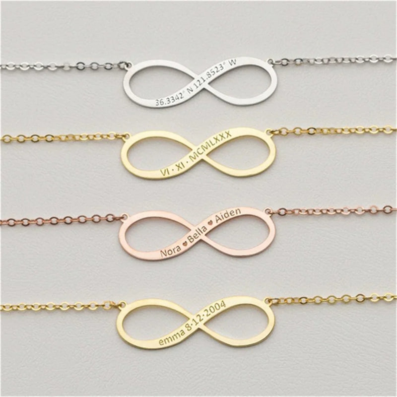 Infinite Symbol Names Necklace for Women - Personalized Choker Necklaces