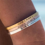 Personalized Stainless Steel Name Bangle Bracelet
