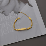 Engraved Steel Name Bracelet for Children Hand Chain