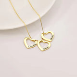 Personalized Name Heart Pendant Necklace Stainless Steel for Women